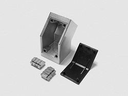 Угловой алюминиевый соединитель 45х45 под 45°, паз 10, B172