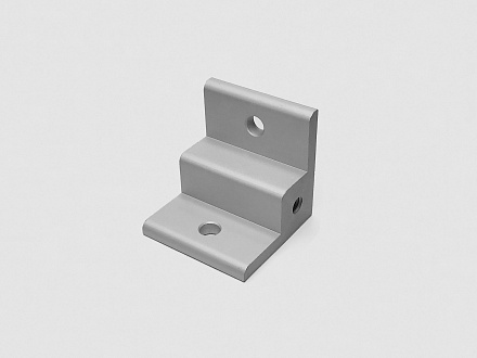 Угловой алюминиевый соединитель 40х40, M6, паз 10, B748