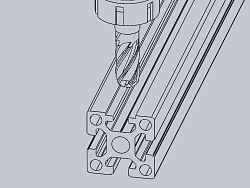 Фрезеровка профиля под рельс 20мм