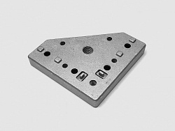 Плита для крепления опоры 90х90, 30 серия, шаг 50x30, М12, C105