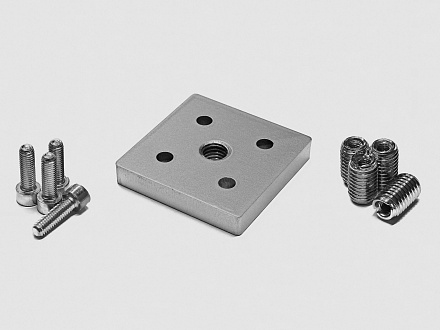 Адаптер 60х60 (сталь оц.) для опоры М12, H20