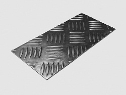 Лист алюминиевый, рифленый квинтет, 1500х1500х1.5 мм, F007