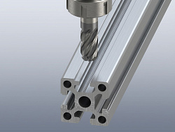 Фрезеровка профиля под рельс 25мм