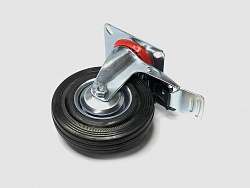 Колесо c тормозом Ø125 с платформой, B918