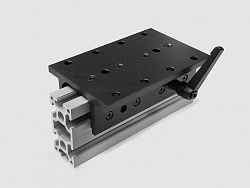 Алюминиевый слайдер под 40х40 T-тип, длина 160мм, черный, B277